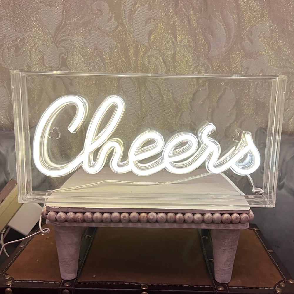 ⚡️West & Arrow "CHEERS" LED Neon Acrylic Light